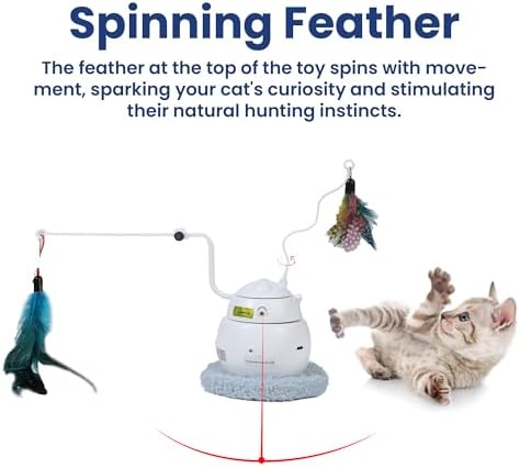PAWSPIK Interactive 4-in-1 Laser Hide & Seek Rechargeable Automatic Cat Toy