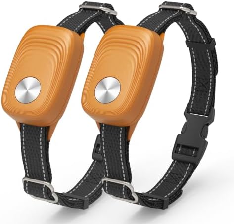 Automatic Pet Door Collar, Compatible with MS-5, Sunset Orange,2PK