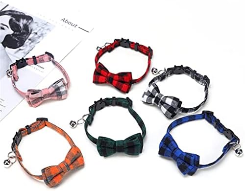 Colorful Plaid Grid Collars Cotton Striped Bowknot Bow Tie Puppy Small Dog Party Bandana Collar