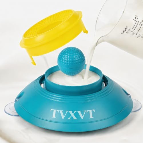 Rolling Lick Feeder Ball Bowl with Suction Cups Anti Slip Slow Feeder Interactive Puzzle Enrichment Toy for Dogs Cats Suitable for Wet Food Yogurt Bone Broth Nutrient Liquid (Blue)