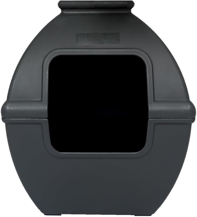 Good Pet Stuff Hidden Litter Box Planter, Decorative Cat Litter Enclosure with Carbon Filter, Upgraded Design, Easy to Clean, Replacement Kit, Courtyard Square Style, Charcoal Black
