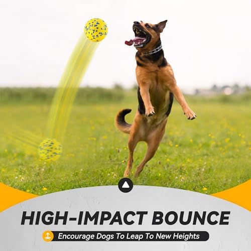 FUSOTO 2Pcs Dog Balls, Tennis Balls for Dog, Yellow
