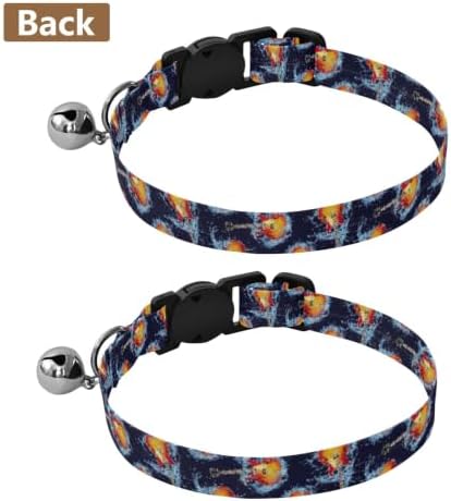 Guitars Water Blue Pet Collar 2 Pack Cat Neck Collar Adjustable 10.6 to 17.1 Inches