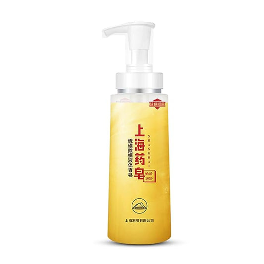 Bee & Flower Sulfur Soap Liquid Shampoo & Body Wash - Daily Head to Toe Skin Care Product for Men and Women - 10.8 Fl Oz - Pack of 1