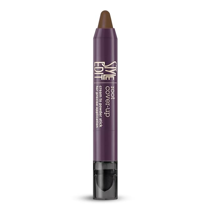 Style Edit Root Touch Up Stick | Temporary Hair Color for Gray Roots and Thinning Hair | Salon-Quality, Transfer-Resistant Hair Concealer | Light Brown, 0.11 oz