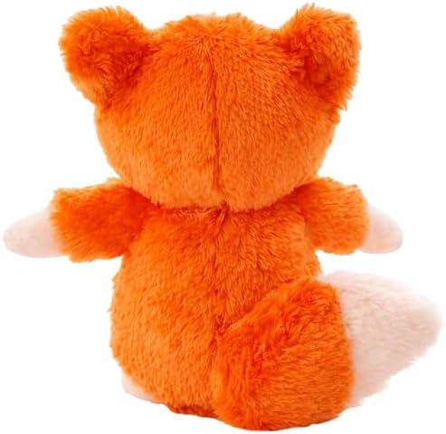 SNUG AROOZ Foxy the Red Panda - Orange & White Plush Dog Toy, Squeaks & Crinkles, Pet Multi-Sensory Play, 8" Soft Animal Companion, Cuddle-Fetch-Chew