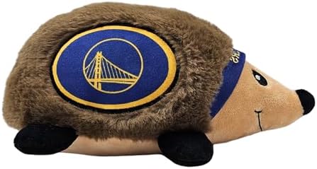 NBA Golden State Warriors Plush Hedgehog Toy for Dogs & Cats, Cool Soft Pet Toy for Fun and Interactive Play, Dog Chew Toy with Squeaker, Licensed Hot Pet Toy