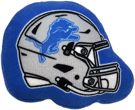 Best Plush CAT Toy - NFL Detroit Lions Complete Set of 3 piece Cat Toys Filled with Fresh Catnip. Includes: 1 Helmet Cat Toy, 1 Football Cat Toy with Feathers & 1 Beer Bottle. Beautiful Team Logos