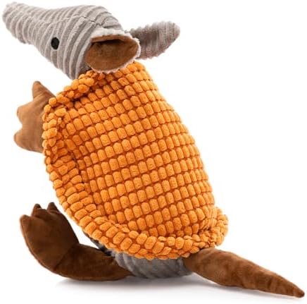 Hollypet Armadillo Squeaky Dog Toys for Medium Large Dogs, 14"