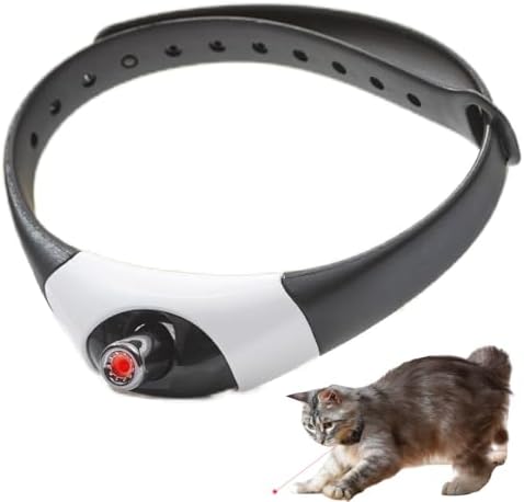 Interactive Cat Toys Laser Collar for Indoor Cats, Upgraded Automatic Cat Laser Toy with Red Light, Interactive Cat Toys for Bored Indoor Cats