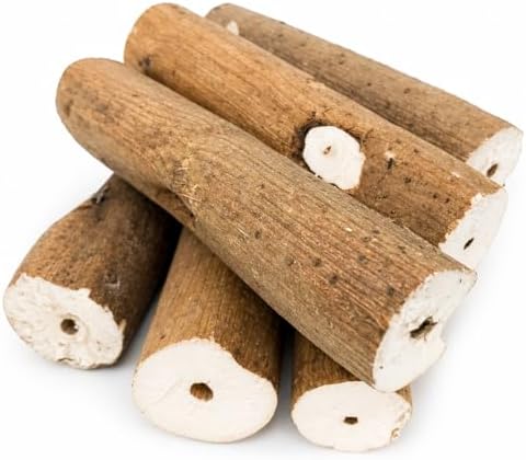 Bonka Bird Toys 1211 Pk6 Natural Bark Sola Sticks, 6-Pack, 3" Long, 1.25" Diameter, Soft Chew and Foraging Toy for Birds, Parrots, Parakeets, Cockatiels, Lightweight, Natural, Safe, Eco-Friendly