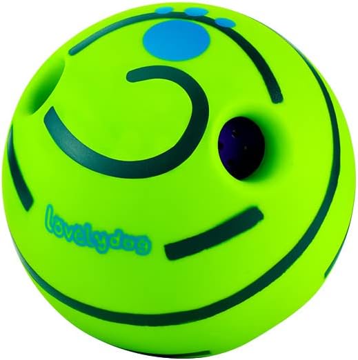 Wobble Giggle Ball for Dogs Durable Interactive Dog Toys for Small Medium Large Dogs (Green, S/3.15 inch)