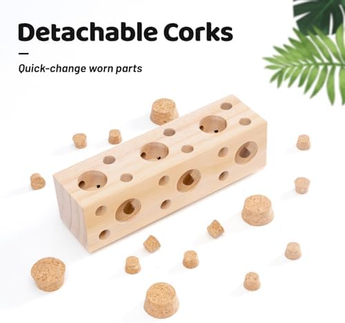 72 Detachable Corks for Bird Chew Toys - 24 Large & 48 Small Natural Cork Parts, Relieve Boredom & Anxiety, Foraging Toys, for Parakeet, Cockatiel, Conure, Budgie, Lovebird