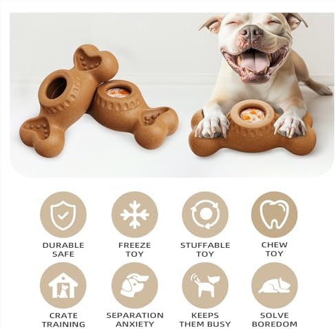 Sedioso Though Dog Toys for Aggressive Chewers, Frozen Dog Toy to Keep Them Busy, Indestructible Dog Toy for Large Medium Small Breed, Chew Toys for Dogs Reduces Anxiety & Solve Boredom