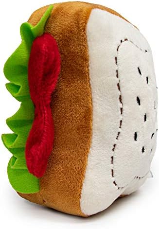 Buckle-Down Dog Toy, Plush Squeaker Scooby Doo Sandwich, Multi Color, 6" x 6", DTPT-SDBE
