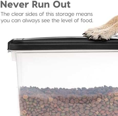 IRIS USA 30 lb + 11 lb Airtight Pet Food Storage Containers with Wheels