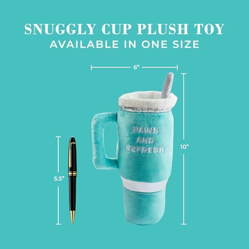 Haute Diggity Dog Snuggly Cup Plush Dog Toy Tumbler Parody Stuffed Chew Toy