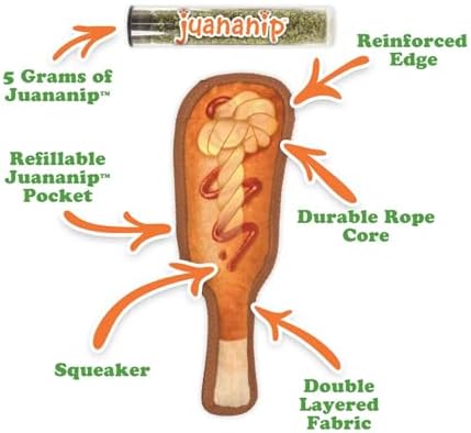 Doggijuana Grilled Cheese & Corn Dog Toy Bundle | 2 Pack, Squeaky