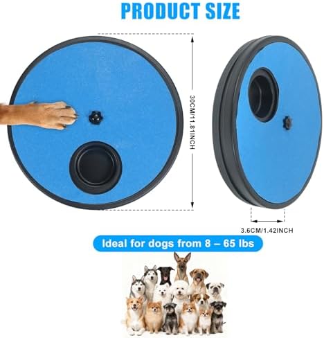 Dog Nail Scratch Board with Treat Box — Lockable Spinner Stops Nose-Cheating | Dog Scratch Board & Nail File for Small Medium Dogs Under 40 lbs, Adjustable Tension, Enrichment Treat Dispenser Toy