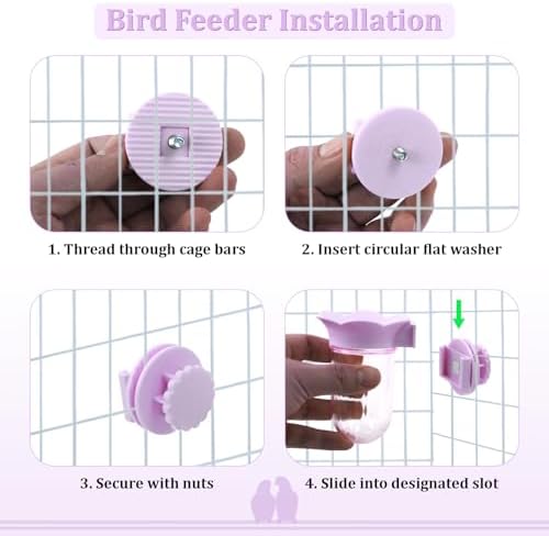2 PCS Bird Food with Water Storage Design, Hanging Birds Feeder (Purple)