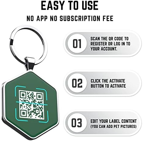 Smart Pet ID Tags - Personalized Dog Tags with QR Code for Instant Location Alerts