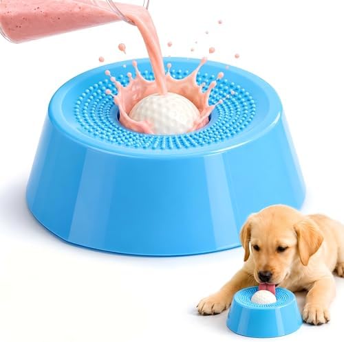 Slow Feeder Dog Bowls - Lick Sphere for Dogs Dog Licking Toy & Lick Bowl for Dogs - Interactive Dog Enrichment Toys & Lick Mat for Dogs Alternative - Anxiety Relief, Training & Healthy Digestion