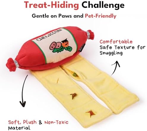 CHEWFFON Snuffle Dog Toy, Interactive Crinkle Toy for Enrichment