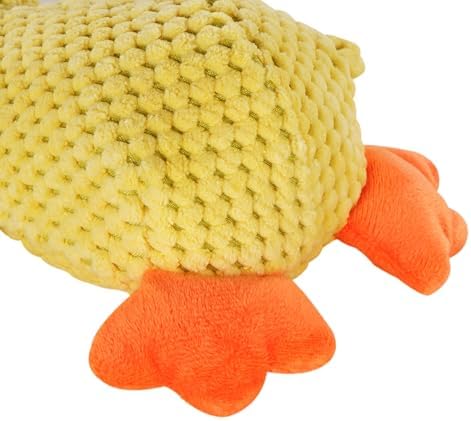 Tamu style Yellow Duck Dog Toy, 11-Inch Squeaky Toy for Small & Medium Dogs