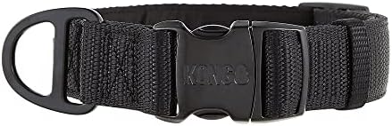 KONG Max HD Ultra Durable Neoprene Padded Dog Collar (Large, Black)