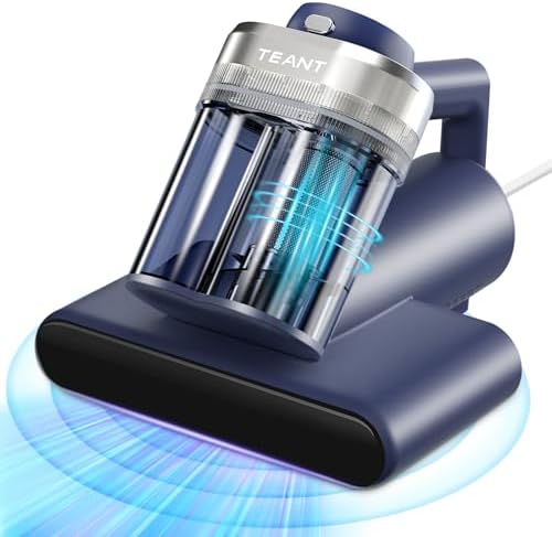 Teant Mattress Bed Vacuum Cleaner, 16 kPa Suction & 253.7nm UV-C, MV-Blue