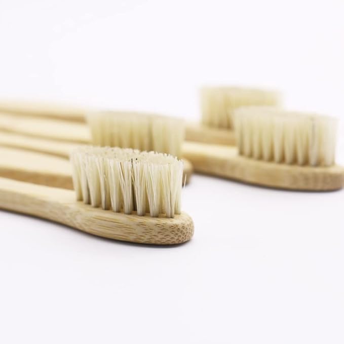 N-amboo Bamboo Toothbrush Boar Bristles 100% Biodegradable and Natural 8 Pieces of One Pack