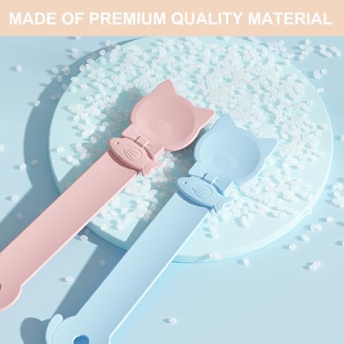 PETPAWLOVELY-3PCS Cat Treat Spoon Squeeze,Cat Strip Feeder spoon,Easy Feeding Spoons for Licky Treats,Pet Food Spoons for Wet Food, Suitable for Churu Paste Treat(3 Color)