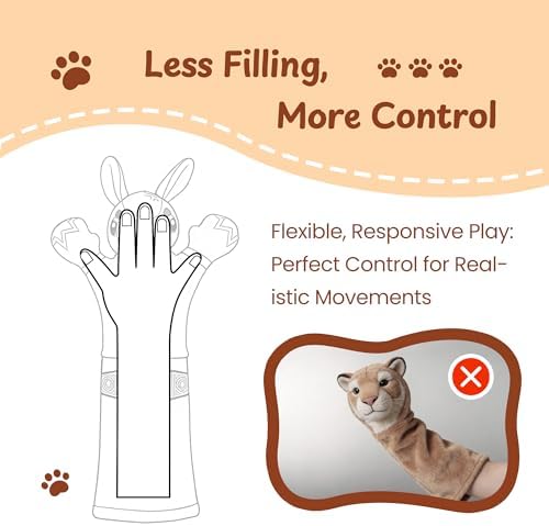 Cat Wrestling Glove, 22 inch Cat Puppet Wrestler with 5 Catnip Pouches & 3 Layer Resistant Protection, Interactive Cat Toy with Treat Pocket for Boredom Relief & Mental Stimulation