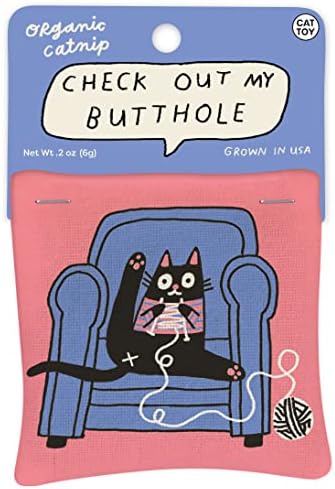 Blue Q Catnip - Cute Cat Toys for Biting with Funny Graphics - My Butthole