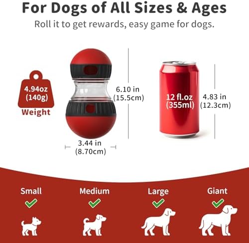 Interactive Dog Treat Puzzle Toys Food Dispensing Enrichment