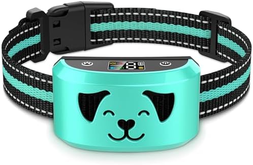 Anti Bark Collar for Medium Large Dogs, 4 Humane Modes (Vibration/Beep) | Smart Recognition Chip & 8 Adjustable Sensitivity Levels, Waterproof & Rechargeable Puppy Bark Collar for Dogs 15-120lbs