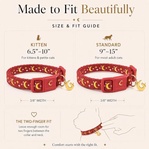Breakaway Cat Collar with Bell for Kittens & Cats