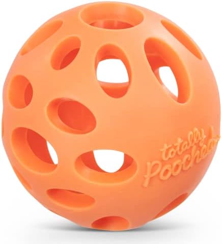 Messy Mutts Totally Pooched Huff n Puff Ball, 3.1 Inch, Puzzle, Orange