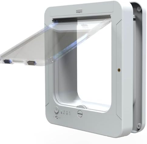 Smart Steel Pet Door Frid Technology Motion-Activated Access Scratch-Proof Design Setup for Multi-Cat Homes Metal Door