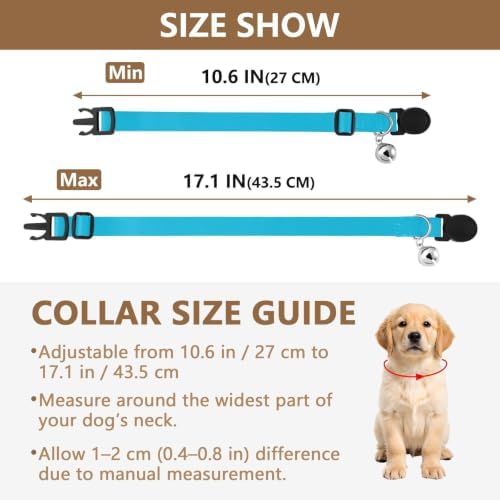Blue Gradient Adjustable Buckle Kitten Collar 2 Pack Comfortable Cat Collar