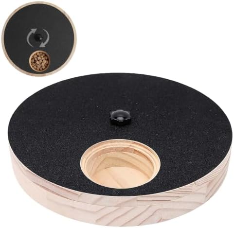 Healthy Paw Nail Board, Rotating Dog Scratch Pad Treat Dispenser (Black)