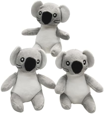 Koala Plush Dog Toy Squeaky Toy, Interactive Hide and Seek Replacement Dog Toys for Small & Medium Dogs (3Pcs Squeaky Koala)