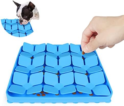 Snuffle Mat for Dogs,Silicone Interactive Dog Mat No Hurt for Dog's Nose for Smell Training and Slow Eating,Encourages Natural Foraging Skills and Stress Relief for Dog Mental Stimulation Toys