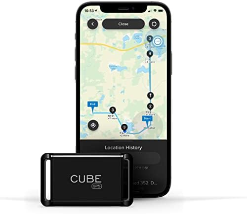 Cube GPS Tracker for Vehicles – GPS Tracker Device for Car, Trucks, Pets - Real Time Tracking, SOS Pings, Geo-Fencing Rechargeable Battery Up-to 60 Days with Hardwire Charger - Requires Subscription