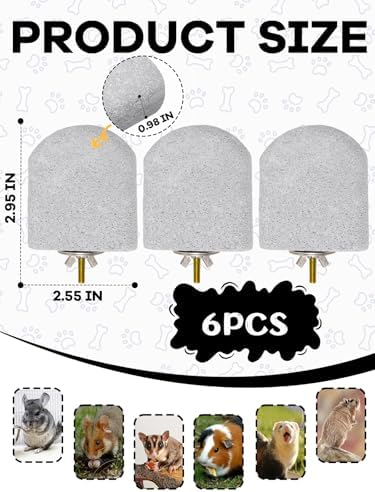 Lava Ledges for Rats 6 Pack Hamster Climbing Ledge Platform Pumice Ledge Shelf Pet Chewing Grinding Toys Small Animals Cage Accessories for Mouse Guinea Pig Gerbil Gray