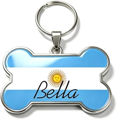 HSIAHOU Custom Pet ID Tags, Personalized Dog Tag Cat Tag(Argentina)