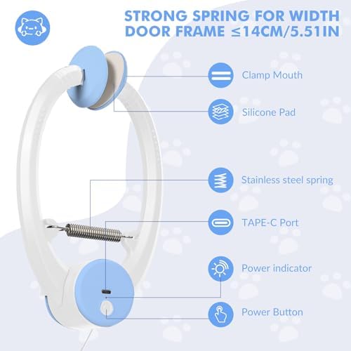 Automatic Hanging Cat Toy with Flying Bird,Interactive, Light Blue