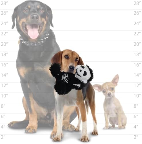MIGHTY Tuffy Microfiber Medium Skeleton Ultra Durable Plush Dog Toy