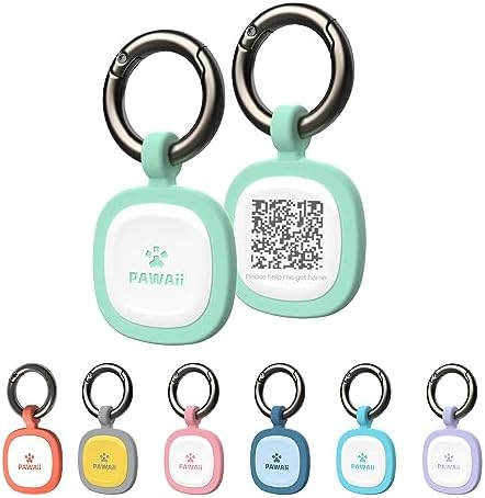 Pawaii Dog ID Tag, Silent Silicone QR Code Tag, Scan Alerts, No App, 1 Pack