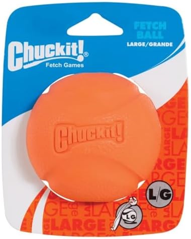 Chuckit! High-Bounce Rubber Fetch Ball Dog Toy, Large 3in, for Big Dogs